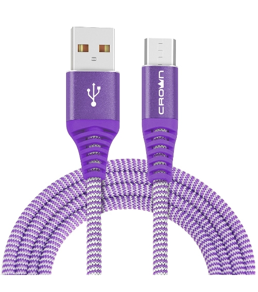 Кабель Crown USB - microUSB CMCU-3102M violet