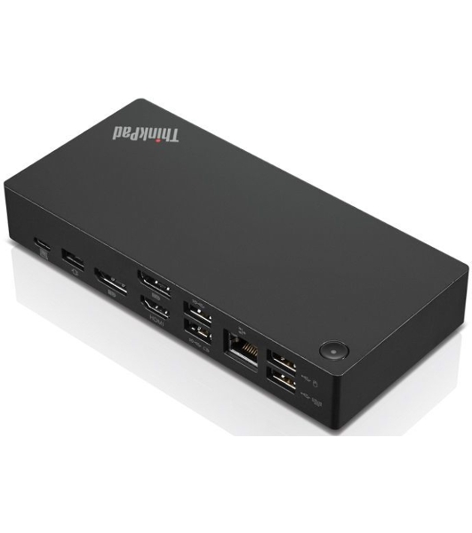 USB-концентратор Lenovo ThinkPad 40AY0090EU, USB Type-C, USB/USB Type-C/RJ-45/HDMI/DisplayPort/mini-jack 3.5мм, USB