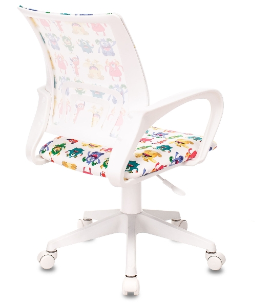 Кресло Бюрократ BuroKIDS 1 W белый, ткань, 120 кг