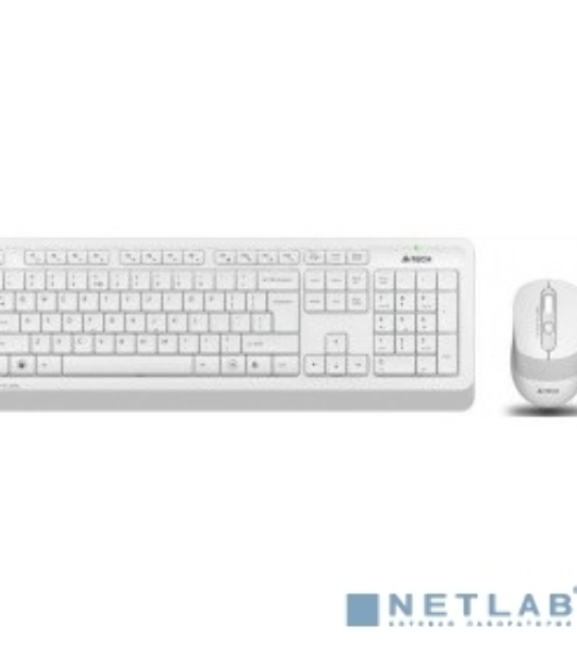 Комплект клавиатура+мышь A4Tech FStyler FG1010 беспроводной, USB, 2000 DPI, белый/серый