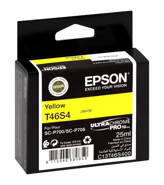 Картридж струйный Epson T46S4 (C13T46S400) желтый (25 мл) для SureColor SC-P700