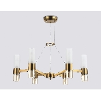 Люстра Ambrella light LH55114/6 BS/FR/TI латунь/белый матовый/янтарь E14*6 max 40W D650*1080, фото5