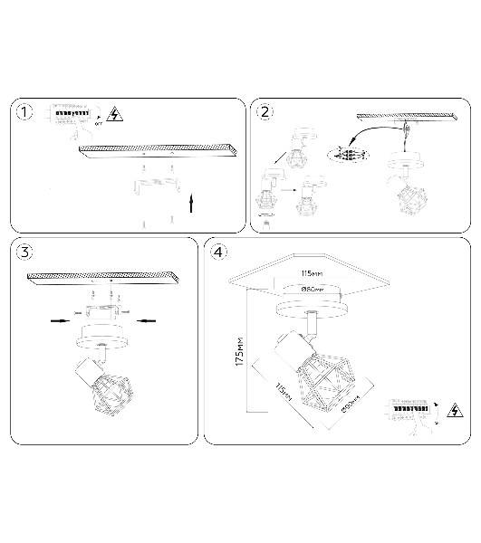 Светильник Ambrella light TR8751 BK/WD черный/дерево IP20 E27 D115*175