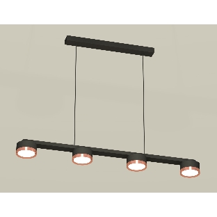 Светильник Ambrella light XB9152153/4 SBK/PPG черный песок/золото розовое полированное GX53 (C9152, N8126)