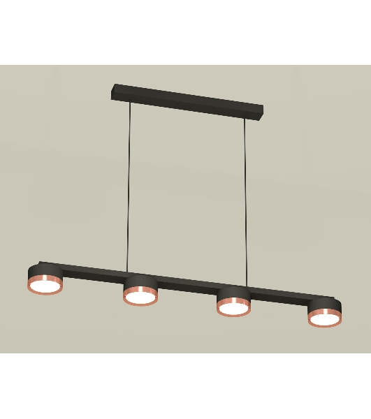 Светильник Ambrella light XB9152153/4 SBK/PPG черный песок/золото розовое полированное GX53 (C9152, N8126)