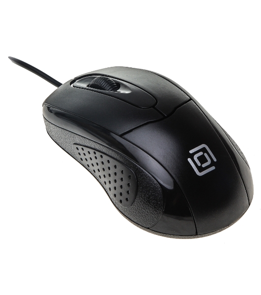 Мышь проводная Oklick 305M черный, 1000 dpi, USB, кнопки - 3