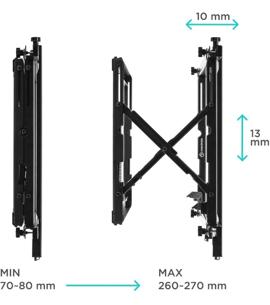 Настенное крепление ONKRON PRO7 Mдля видеостен 40”-70', черный