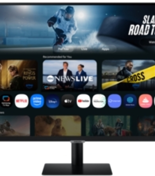 Монитор 32' Samsung Smart Monitor M7 S32FM703UI VA 3840x2160, 60 Гц, 4 мс, 16:9, 300 кд/м², 2xHDMI 2.0, USB-C (65 Вт PD), USB Hub (3x USB-A), динамики (2x10 Вт), HDR10+, Tizen OS, Wi-Fi 5, Bluetooth 5.2, пульт ДУ, белый