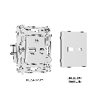 Комплект механизма розетки ALFA Сталь матовый 2USB A+C 20W (быстрая зарядка) QUANT (AP5110, VM177) MA511010, фото2