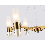 Люстра Ambrella light LH55114/6 BS/FR/TI латунь/белый матовый/янтарь E14*6 max 40W D650*1080, фото4