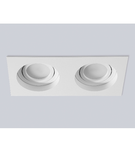Встраиваемый поворотный точечный светильник Ambrella light TN102759/2 WH белый IP20 GU5.3/2 200*100*32
