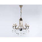 Светильник Ambrella light TR4952/5 BK/GD/CL черный/золото/прозрачный E14*5 max 40W D620*670, фото 1