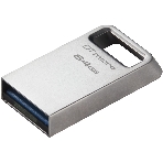 Флешка USB Kingston DataTraveler Micro (DTMC3G2/64Gb), 64Gb, USB 3.2 Gen 1, R/W 200/60, серебристый, фото2