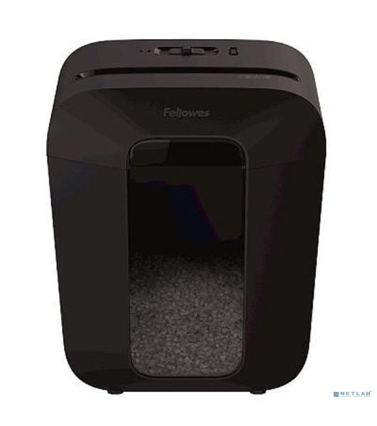 Шредер Fellowes PowerShred LX41 черный (секр.P-4)/перекрестный/8лист./17лтр./скрепки/скобы/пл.карты