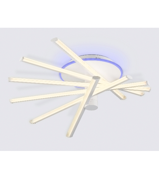 Потолочный светодиодный светильник Ambrella light FL6231 WH белый 88W 3000K-6400K+RGB 605*605*200 (ПДУ ИК)