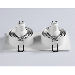 Встраиваемый поворотный точечный светильник Ambrella light TN102759/2 WH белый IP20 GU5.3/2 200*100*32, фото5