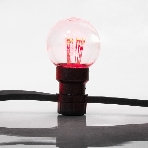 Гирлянда Neon-night LED Galaxy Bulb String 10м, черный каучук, 30 лампx6 LED красный, влагостойкая IP65, фото4