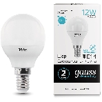 Лампа светодиодная Gauss Elementary 12Вт цок.: E14 шар 220B 4100K св. свеч. белый ней. (упак.: 10 шт), фото4