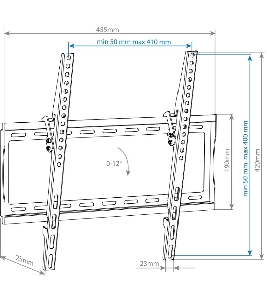 Кронштейн для телевизора Arm Media STEEL-4 черный 22'-65' макс.35кг настенный наклон