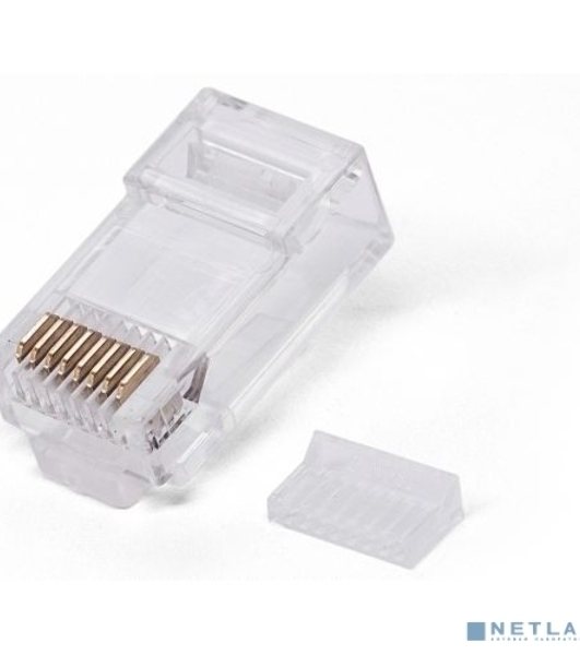Коннектор RJ-45, Filum FL-NA-PLUG6-2 6 кат., со вставкой, 8p8c, 30 мкм, универсальный, для одножильного и многожильного кабеля, уп/100 шт