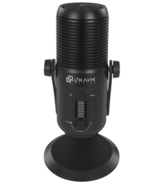 Микрофон проводной Оклик SM-400G 2м черный
