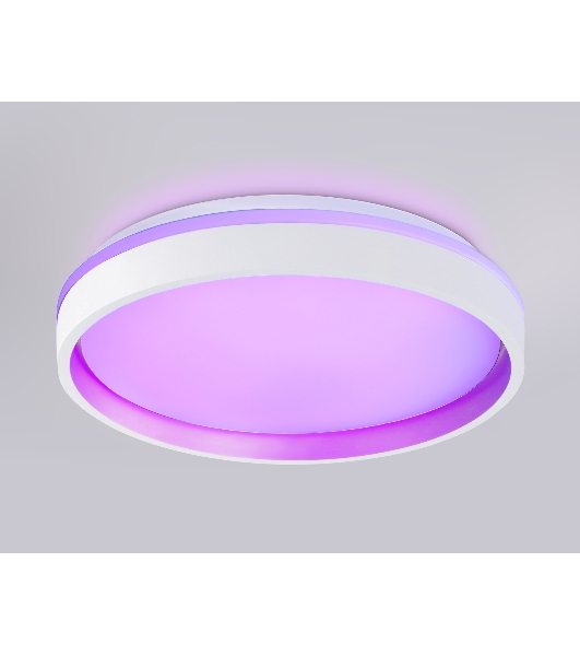 Светодиодный светильник RGB Ambrella light FZ601 WH/GD белый/золото IP20 46W 3000K-6500K+RGB D390*80 (ПДУ ИК)