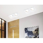 Встраиваемый поворотный точечный светильник Ambrella light TN102759/2 WH белый IP20 GU5.3/2 200*100*32, фото3
