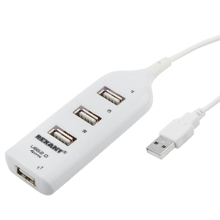 Разветвитель USB 2.0 Rexant на 4 порта белый