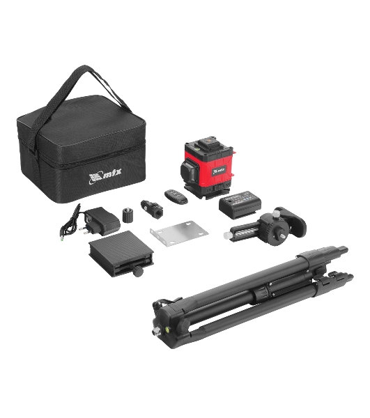 Лазерный уровень м-призм. MTX ML 360-3 Pro SET, 30 м, акк. Li 3000 мА·ч, состоит из 2 частей