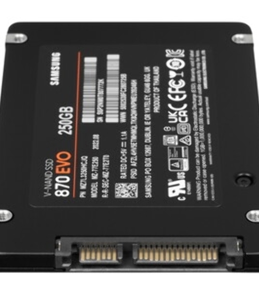 Накопитель SSD Samsung 870 EVO, 250Gb, SATA III, 2.5', R/W 560/530