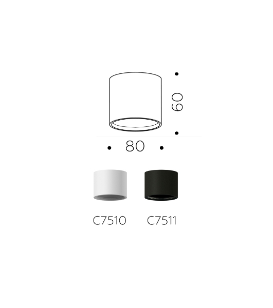 Корпус светильника C7510 SWH белый песок D80*H60mm MR16 GU5.3