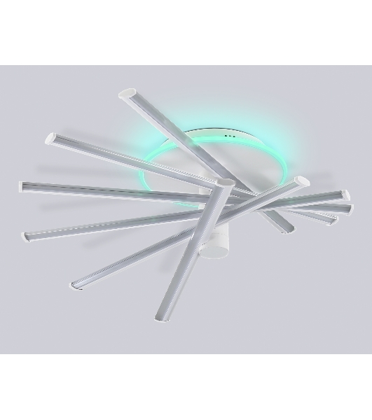 Потолочный светодиодный светильник Ambrella light FL6231 WH белый 88W 3000K-6400K+RGB 605*605*200 (ПДУ ИК)