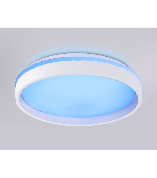 Светодиодный светильник RGB Ambrella light FZ601 WH/GD белый/золото IP20 46W 3000K-6500K+RGB D390*80 (ПДУ ИК)
