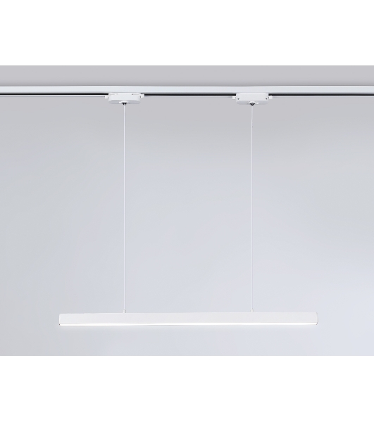 Трековый однофазный подвесной светодиодный светильник Ambrella light GL6783 WH белый LED 24W 4200K 600*22*1025