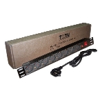 Блок распределения питания Lanmaster TWT-PDU19-10A8P-1.8 гор.размещ. 8xSchuko базовые 10A Schuko 1.8м, фото 1