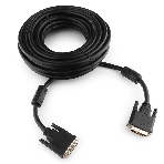 Кабель DVI-D dual link Gembird/Cablexpert CC-DVI2-BK-10M, 25M/25M, 10м, черный, экран, феррит.кольца, пакет, фото 1