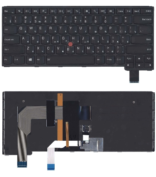Клавиатура для ноутбука Lenovo Yoga S3-14, Yoga 460, черная с подсветкой