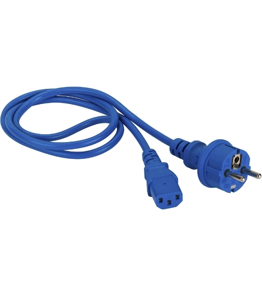 Шнур питания Lanmaster LAN-PP13/SH-0.5-BL C13-Schuko проводник.:3x0.75мм2 0.5м 220В 10А (упак.:1шт) синий