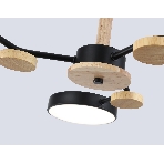 Светильник Ambrella light FL4857/3 BK/WD черный/дерево 54W 3000-6000K D660*170 (без ПДУ), фото4