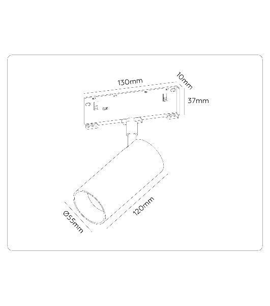 Трековый светильник GL2310 BK черный IP20 18W 3CCT 3000/4200/6400K 48V D55*120