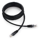 Патч-корд UTP Cablexpert PP12-3M/BK 5e, 3м, литой, многожильный, черный, фото3