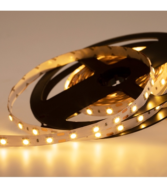Лента светодиодная открытая, 10 мм, IP23, SMD 5050, 60 LED/m, 12 V, цвет свечения теплый белый