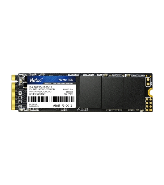 Накопитель SSD Netac N930E Pro, 256Gb, PCIe 3.1 x4, M.2 2280, NVMe, R/W 2040/1270