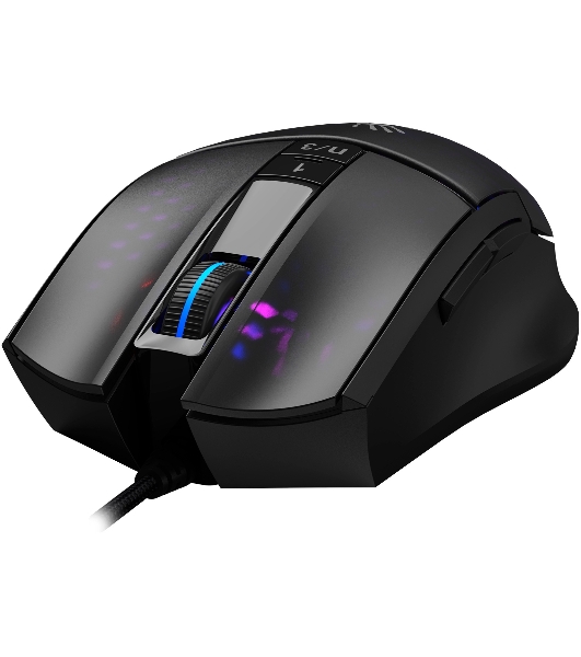 Мышь проводная A4Tech Bloody L65 Max черный/фиолетовый, 12000 dpi, USB, кнопки - 7