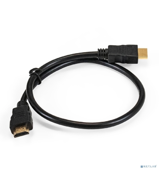 Кабель HDMI ExeGate EX-CC-HDMI-0.5 (19M/19M, 0,5м, v1.4b, позолоченные контакты)