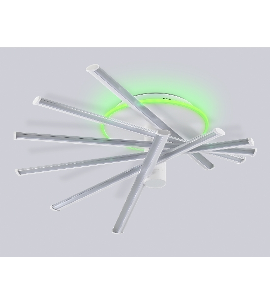 Потолочный светодиодный светильник Ambrella light FL6231 WH белый 88W 3000K-6400K+RGB 605*605*200 (ПДУ ИК)
