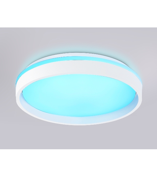 Светодиодный светильник RGB Ambrella light FZ601 WH/GD белый/золото IP20 46W 3000K-6500K+RGB D390*80 (ПДУ ИК)