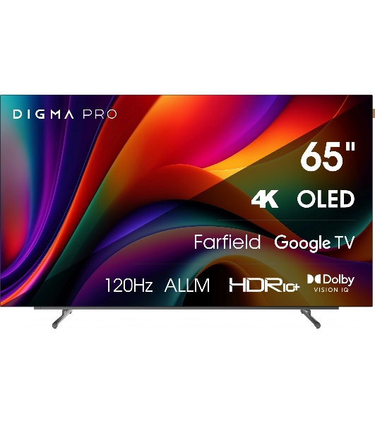 Телевизор Digma 65' Pro 65M черный/серебристый OLED UHD 120Hz Google TV