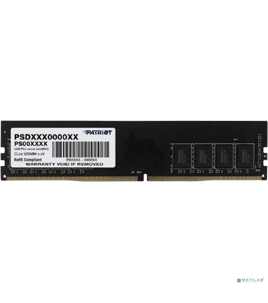 Оперативная память Patriot Signature, DDR4, 8Gb (1x8 Gb), 2666 MHz, CL19, DIMM