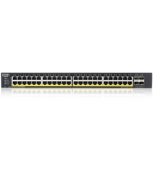 Коммутатор XGS1935-52HP, 52 Port Smart Managed PoE Switch, 48x Gigabit PoE and 4x 10G SFP+, hybrid mode, standalone or NebulaFlex Cloud, 375 Watt PoE